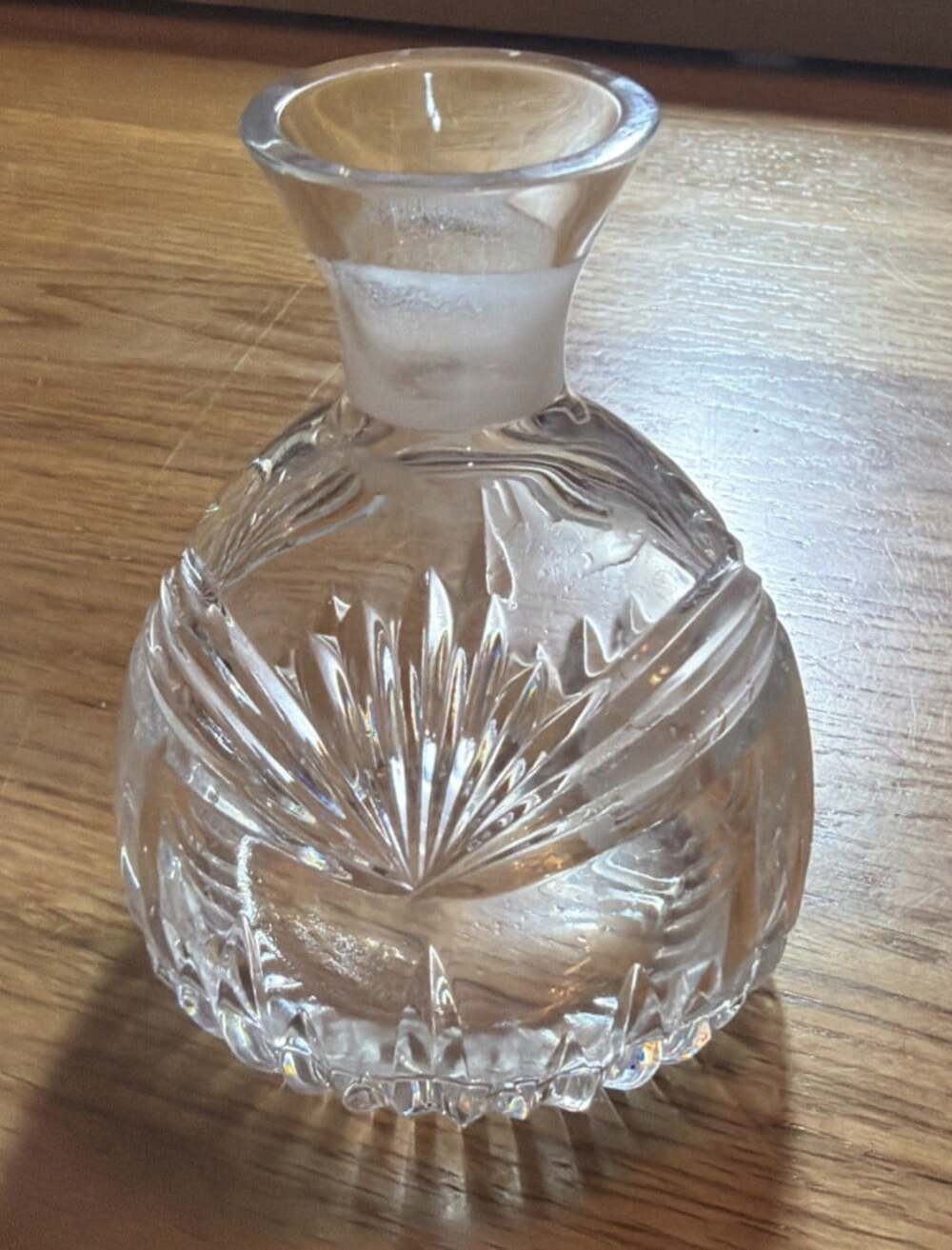 Waterford Vintage Lead Crystal Bottle Perfume Bottle  3 x 3" - LV
